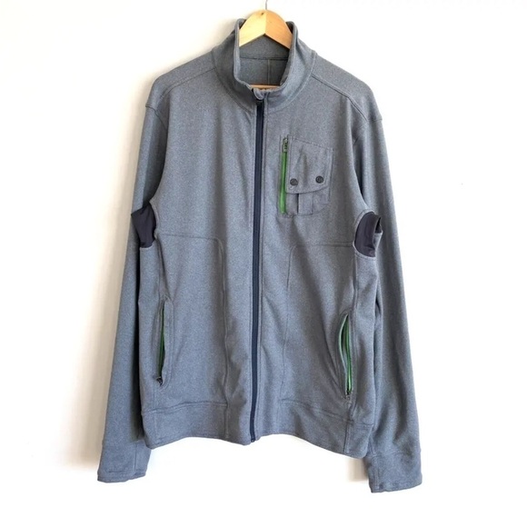 LULULEMON Mens XL Full Zip Stretch Vented Track Jacket Gray - Picture 1 of 9
